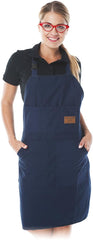 DAMSKI FARTUCH OCHRONNY Z BAWEŁNY CANVAS Z REGULACJĄ