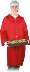 BLOUSE DE LABORATOIRE EN POLYPROPYLÈNE AVEC MANCHES LONGUES ET FERMETURE À PRESSION