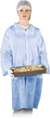 BLOUSE DE LABORATOIRE EN POLYPROPYLÈNE AVEC MANCHES LONGUES ET FERMETURE À PRESSION
