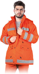 REFLEKTIERENDE WINTERARBEITSJACKE MIT PVC-BESCHICHTUNG