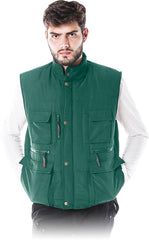 OCIEPLANY BEZRĘKAWNIK MĘSKI Z LICZNYMI KIESZENIAMI