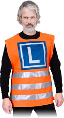 REFLECTIVE SAFETY VEST 'L' FOR DRIVER TRAINING - ADJUSTABLE & HIGH-VISIBILITY