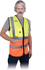 GILET DE SÉCURITÉ RÉFLÉCHISSANT POUR HOMMES AVEC POCHES MULTIFONCTIONS