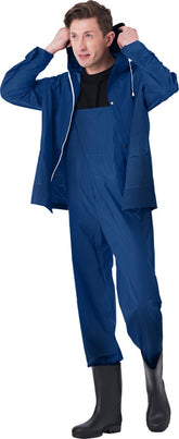 VESTE IMPERMÉABLE HOMME AVEC CAPUCHE EN PVC ET POLYESTER