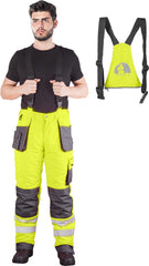 SPODNIE OCHRONNE OCIEPLANE Z WIELOFUNKCYJNYMI KIESZENIAMI