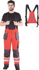 SPODNIE OCHRONNE OCIEPLANE Z WIELOFUNKCYJNYMI KIESZENIAMI