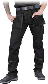 ROBUSTNE SPODNIE ROBOCZE Z KIESZENIAMI I WZMOCNIENIAMI CORDURA