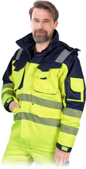 REFLEKTIERENDE WINTERARBEITSJACKE MIT ISOLIERUNG UND SCHUTZFUNKTION