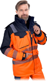 REFLEKTIERENDE WINTERARBEITSJACKE MIT ISOLIERUNG UND SCHUTZFUNKTION