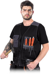 GILET DE TRAVAIL MULTIFONCTION AVEC POCHES RENFORCÉES