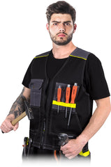 GILET DE TRAVAIL MULTIFONCTION AVEC POCHES RENFORCÉES