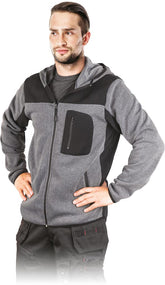 SCHUTZ-KAPUZENPULLOVER AUS POLYESTER MIT REISSVERSCHLUSS UND TASCHEN
