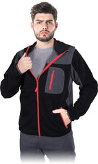 SCHUTZHOODIE AUS POLYESTER MIT REISSVERSCHLUSS UND KONTRASTFARBEN