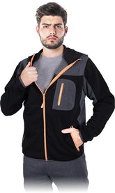 SCHUTZHOODIE AUS POLYESTER MIT REISSVERSCHLUSS UND KONTRASTFARBEN