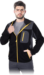 SCHUTZHOODIE AUS POLYESTER MIT REISSVERSCHLUSS UND KONTRASTFARBEN