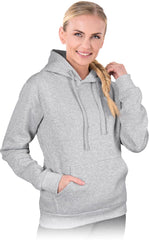 DAMEN ARBEITS-SWEATSHIRT MIT KAPUZE, 100% POLYESTER, EN ISO 13688