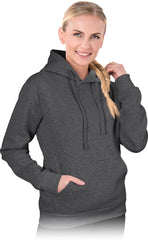 DAMEN ARBEITS-SWEATSHIRT MIT KAPUZE, 100% POLYESTER, EN ISO 13688