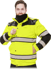 HIGH VISIBILITY MEN'S WORK JACKET – 2-IN-1 INSULATED, REFLECTIVE SAFETY WEAR