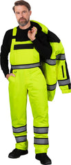 SALOPETTE THERMIQUE FLUORESCENTE AVEC BANDES RÉFLÉCHISSANTES POUR PROFESSIONNELS
