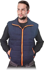 OCIEPLANY BEZRĘKAWNIK MĘSKI Z POLIESTRU I BAWEŁNY