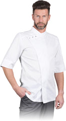 MEN'S SHORT-SLEEVE CHEF JACKET WITH VENTILATION AND PEN POCKET