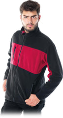MEN'S FLEECE JACKET WITH STAND COLLAR AND ZIP POCKETS