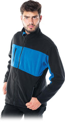 MEN'S FLEECE JACKET WITH STAND COLLAR AND ZIP POCKETS