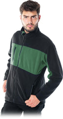 MEN'S FLEECE JACKET WITH STAND COLLAR AND ZIP POCKETS