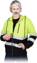 HIGH-VISIBILITY INSULATED FLEECE JACKET WITH REFLECTIVE STRIPES