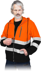 HIGH-VISIBILITY INSULATED FLEECE JACKET WITH REFLECTIVE STRIPES