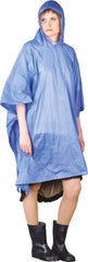 HOODED RAIN PONCHO, SNAP-FASTENED PVC RAINWEAR FOR OUTDOOR PROTECTION