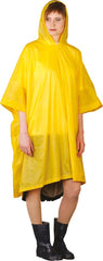 HOODED RAIN PONCHO, SNAP-FASTENED PVC RAINWEAR FOR OUTDOOR PROTECTION