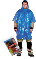 REGENFESTES PONCHO-CAPE MIT KAPUZE AUS 100% POLYETHYLEN