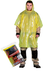 REGENFESTES PONCHO-CAPE MIT KAPUZE AUS 100% POLYETHYLEN