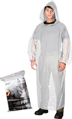 PŁASZCZ PRZECIWDESZCZOWY Z KAPTUREM, 100% POLIETYLEN, CERTYFIKAT EN343