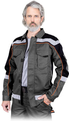 HIGH-VISIBILITY SAFETY WORK JACKET WITH REFLECTIVE STRIPES BY REIS