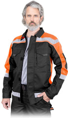 HIGH-VISIBILITY SAFETY WORK JACKET WITH REFLECTIVE STRIPES BY REIS