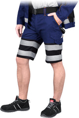HIGH-VISIBILITY REFLECTIVE SAFETY SHORTS WITH ADJUSTABLE WAIST