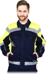 HIGH-VISIBILITY INSULATED WORK JACKET WITH REFLECTIVE STRIPS