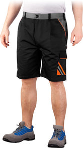 REIS MEN'S DURABLE WORK SHORTS WITH ELASTIC WAIST & HIGH VISIBILITY INSERTS