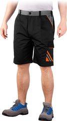 REIS MEN'S DURABLE WORK SHORTS WITH ELASTIC WAIST & HIGH VISIBILITY INSERTS