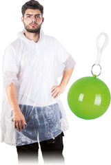 PELERYNA PRZECIWDESZCZOWA PONCHO Z BRELOKIEM I KARABIŃCZYKIEM