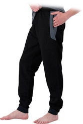 DURABLE ELASTIC WAIST POLYESTER WORK TROUSERS WITH ZIP POCKETS