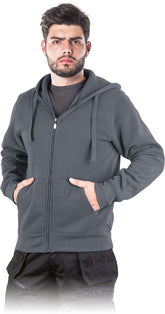 BLUZA OCHRONNA Z KAPTUREM, 100% POLIESTER, DWIE KIESZENIE