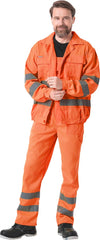 ENSEMBLE DE VÊTEMENTS DE PROTECTION: BLOUSON ET PANTALON AVEC BANDES RÉFLÉCHISSANTES