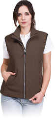 WOMEN'S WINDPROOF FLEECE VEST WITH FULL ZIP & SECURE POCKETS
