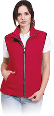 WOMEN'S WINDPROOF FLEECE VEST WITH FULL ZIP & SECURE POCKETS