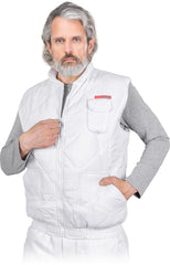 OCIEPLANY BEZRĘKAWNIK MĘSKI Z POLIESTRU I BAWEŁNY