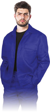 BLUZA ROBOCZA YES Z POLIESTRU I BAWEŁNY, OCHRONNA, ZAPINANA NA GUZIKI