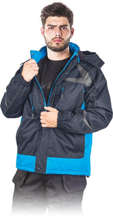 KURTKA MĘSKA OCIEPLANA POLAREM, ZAPINANA NA SUWAK I NAPY